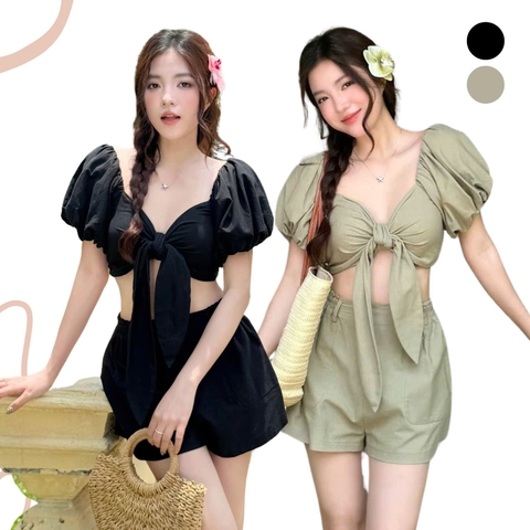ÁO CROPTOP BUỘC NƠ NGỰC ZAREEN VOA131