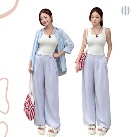 QUẦN SỌC ỐNG RỘNG XẾP LY ZAREEN TRS28