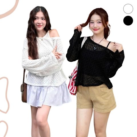 ÁO THUN LƯỚI LỆCH VAI ZAREEN THU170