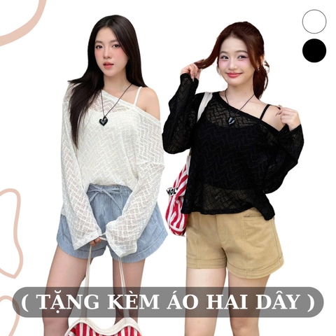 ÁO THUN LƯỚI LỆCH VAI ZAREEN THU170