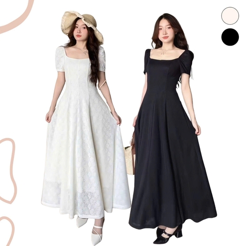 ĐẦM THUN THÊU HOA DÁNG DÀI ZAREEN DAX110