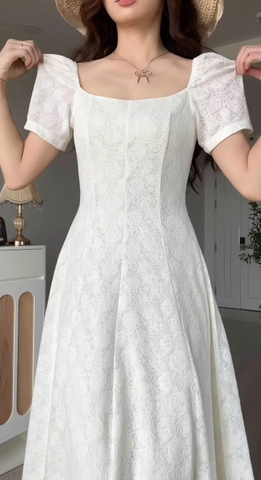 ĐẦM THUN THÊU HOA DÁNG DÀI ZAREEN DAX110