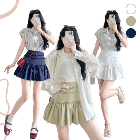 CHÂN VÁY XÒE PHỐI BÈO ZAREEN VAA53