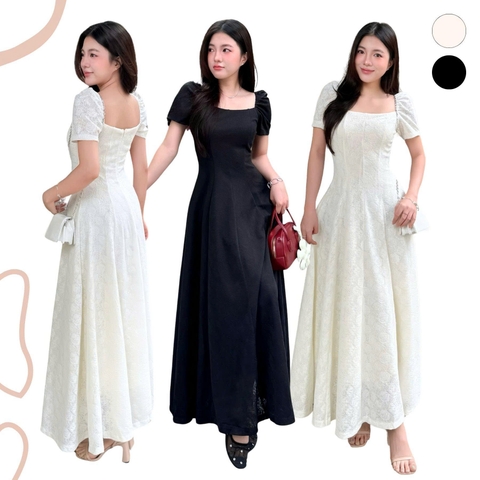 ĐẦM THUN THÊU HOA DÁNG DÀI ZAREEN DAX110