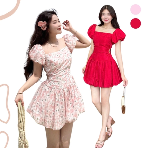 ĐẦM BÍ TAY PHỒNG KHOÉT EO ZAREEN DAX82