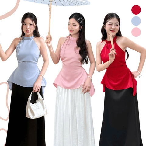 ÁO YẾM THẮT NƠ NHÚN EO ZAREEN VOA133