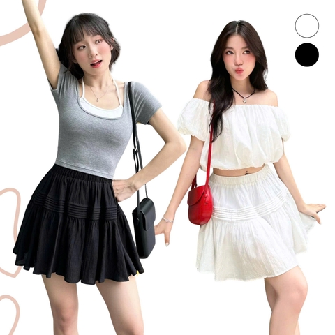 CHÂN VÁY XÒE NGẮN XẾP LY ZAREEN VAA50