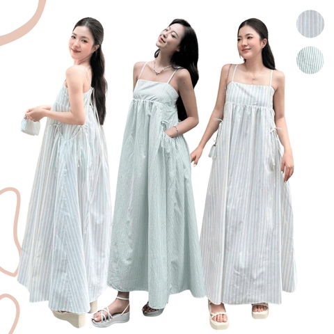 ĐẦM 2 DÂY DÁNG BABYDOLL TÚI NHÚN ZAREEN DAX117