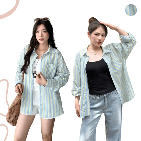 ÁO SƠ MI SỌC OVERSIZE ZAREEN SOM81