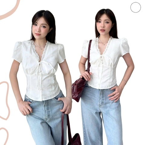 ÁO XÔ THÊU PHỐI REN ZAREEN VOA152