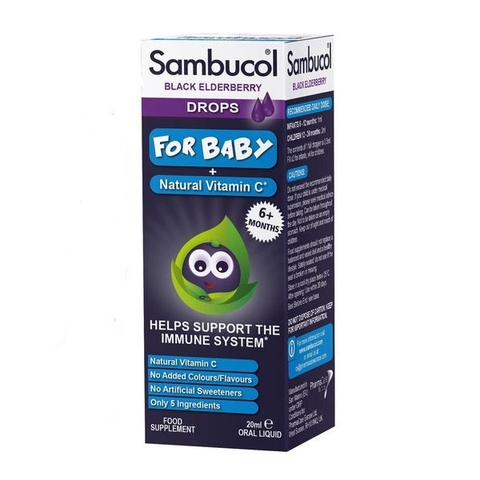 Tăng đề kháng Sambucol drops cho bé từ 6 tháng - 2 tuổi