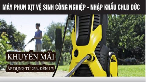 KHUYẾN MÃI GIẢM 20% HÀNG KARCHER (ÁP DỤNG TỪ 25/4 ĐẾN 1/5/2016)