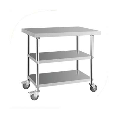 Bàn Inox 3 tầng di động