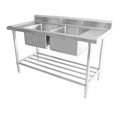 Chậu rửa đôi có giá nan