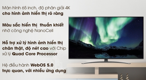 Smart Tivi LG 4K 65 inch 65NANO81TNA Mới 2020