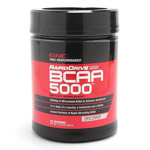 Thực Phẩm Chức Năng Hỗ trợ cho người luyện tập thể thao GNC BCAA 5000 Hộp 350G