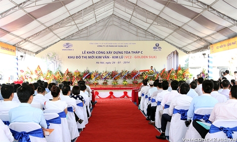 Vinaconex 2 - Khởi công Tòa tháp C - Dự án VC2 Golden Silk (Kim Văn - Kim Lũ)