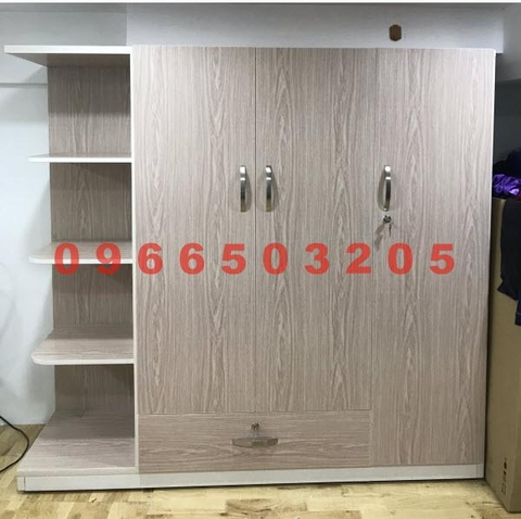 Tủ Nhựa Đài Loạn 3 Cánh Bo kệ B03