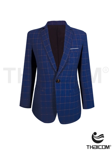 Áo Đờ Mi ESSENTIAL Navy Windowpane Blazer