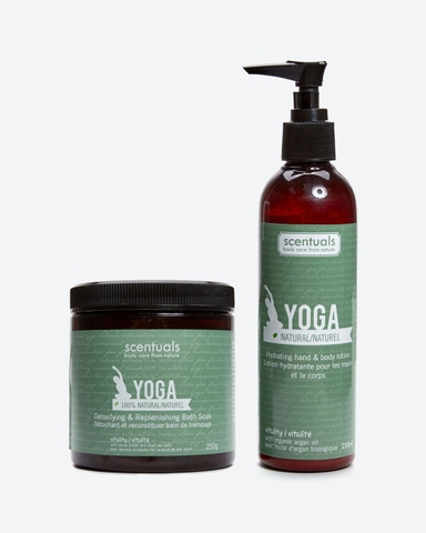 Bộ Sữa Dưỡng Thể Yoga Serenity, Muối Tắm Giải Độc Yoga Vitality