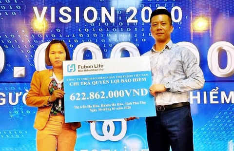 Bảo hiểm Fubon Life Việt Nam chi trả hơn 620 triệu đồng cho một khách hàng