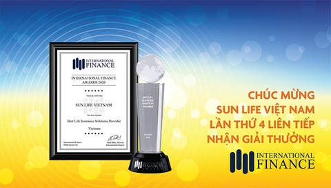 Bảo hiểm Nhân thọ Sun Life Việt Nam khẳng định chất lượng sản phẩm và dịch vụ khi lần thứ 4 liên tiếp nhận giải thưởng từ Tạp chí Tài chính Quốc Tế