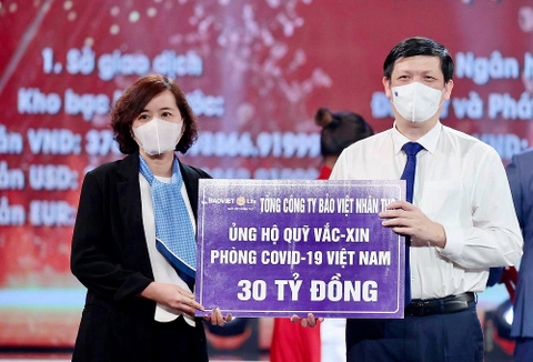 BẢO VIỆT NHÂN THỌ ỦNG HỘ 30 TỶ ĐỒNG VÀO QUỸ VACCINE PHÒNG CHỐNG COVID-19