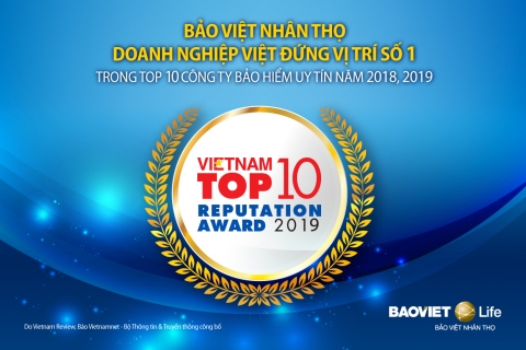 Bảo Việt Nhân thọ tự hào là Công ty Bảo hiểm nhân thọ uy tín nhất Việt Nam 2019