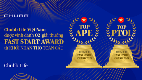 Chubb Life Việt Nam được vinh danh 02 giải thưởng Fast Start Award từ Khối Nhân thọ Toàn cầu