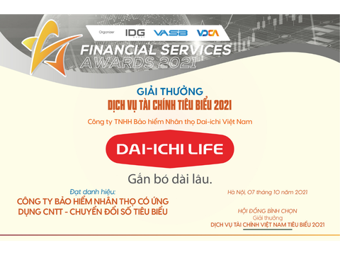 Dai-ichi Life Việt Nam vinh dự nhận giải thưởng 