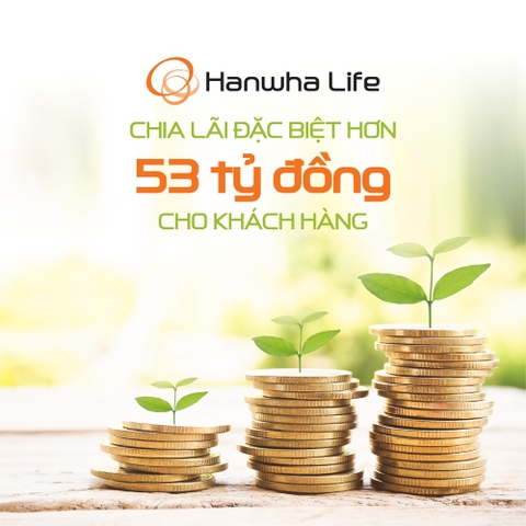 TRAO “LỘC” ĐẦU NĂM - KHỞI ĐẦU THỊNH VƯỢNG CÙNG HANWHA LIFE VIỆT NAM VỚI KHOẢN CHIA LÃI ĐẶC BIỆT TRỊ GIÁ HƠN 53 TỶ ĐỒNG