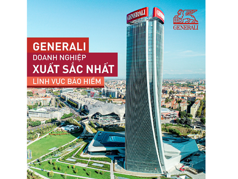 GENERALI ĐƯỢC VINH DANH “DOANH NGHIỆP XUẤT SẮC NHẤT” LĨNH VỰC BẢO HIỂM