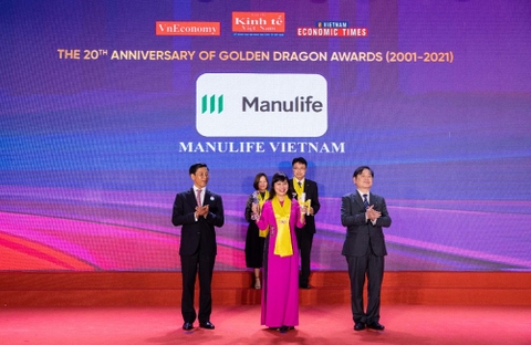Manulife Việt Nam nhận Giải Thưởng Rồng Vàng vì những thành tựu nổi bật trong hành trình nâng cao trải nghiệm khách hàng