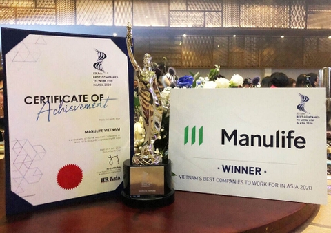 Manulife Việt Nam tiếp tục trở thành Nơi Làm Việc Tốt Nhất Châu Á 2020