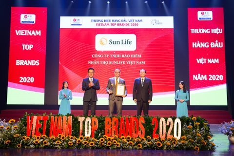 Sun Life Việt Nam đạt danh hiệu Top 10 Thương hiêu hàng đầu Việt Nam 2020