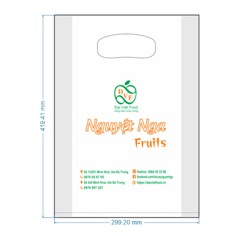 In túi nilon nhiều màu