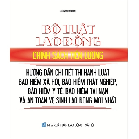 Sách Bộ luật lao động, chính sách tiền lương, hướng dẫn chi tiết thi hành luật bảo hiểm xã hội, bảo hiểm thất nghiệp, bảo hiểm y tế, bảo hiểm tai nạn và an toàn vệ sinh lao động mới nhất