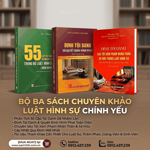COMBO 3 CUỐN SÁCH VỀ ĐỊNH TỘI DANH TRONG BỘ LUẬT HÌNH SỰ