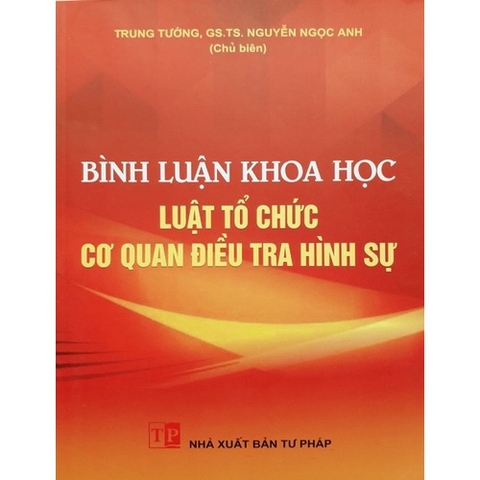 Sách - Bình luận khoa học Luật tổ chức cơ quan điều tra hình sự