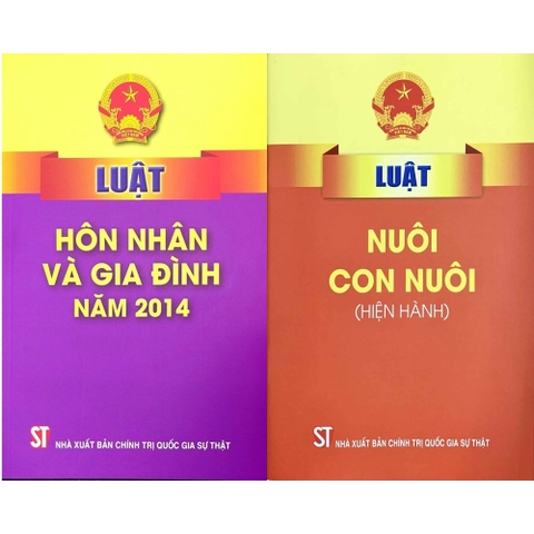 Combo 2 Cuốn Luật Hôn nhân Gia Đình + Luật Nuôi Con Nuôi