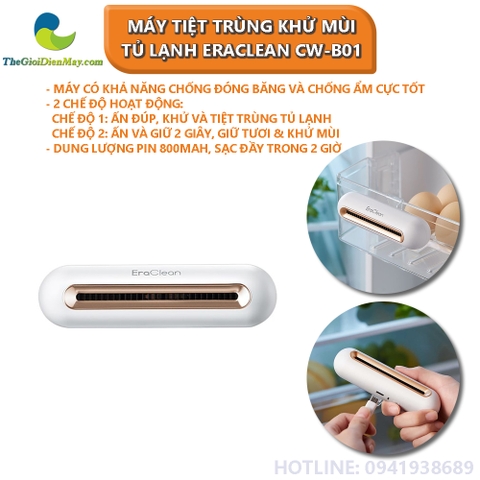 Máy tiệt trùng khử mùi tủ lạnh Eraclean CW-B01