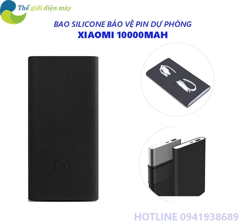 Bao silicone bảo vệ pin dự phòng Xiaomi 10000mAh