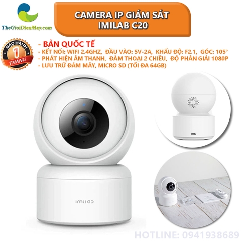 [Bản quốc tế] Camera IP giám sát Xiaomi IMILAB C20 360 độ HD 1080P