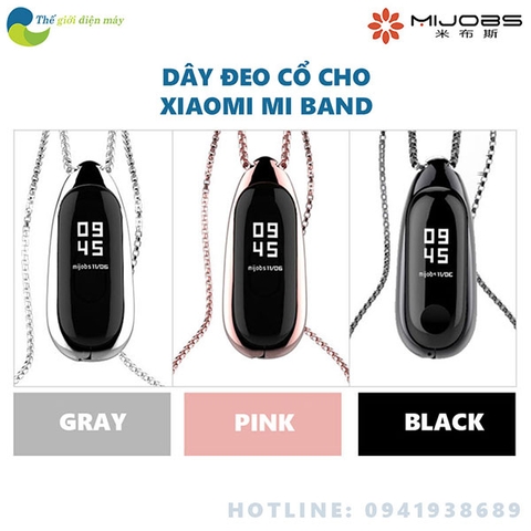 Dây đeo cổ kim loại cho Xiaomi Mi Band 3 Mi Band 4