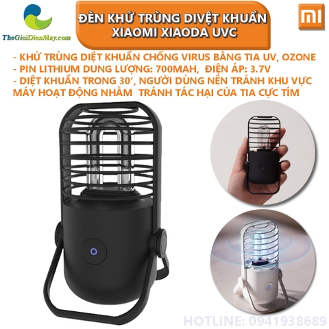 Đèn khử trùng diệt khuẩn chống virus bằng tia UV, Ozone Xiaomi Xiaoda UVC