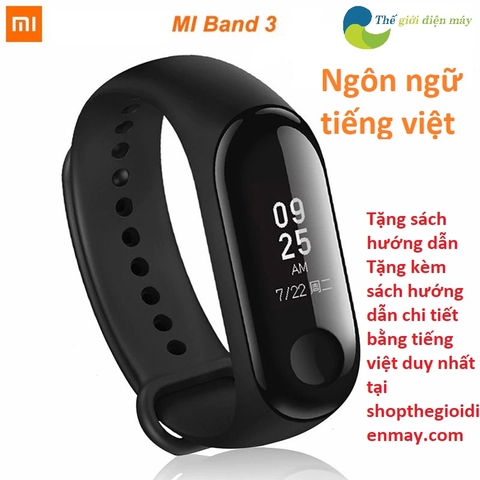 Đồng hồ thông minh Xiaomi Mi Band 3 (hỗ trợ tiếng Việt), theo dõi sức khỏe, đo nhịp tim - Bảo hành 12 tháng - shop Thế giới điện máy