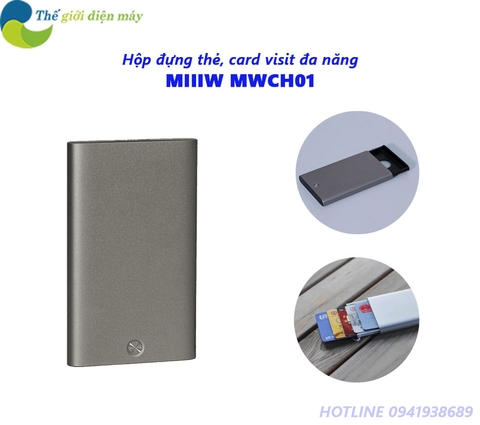 Hộp đựng thẻ đa năng, card visit MIIIW MWCH01 nhôm nguyên khối