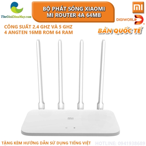 [Bản quốc tế] Bộ Phát Wifi Xiaomi Router 4A Rom 64GB