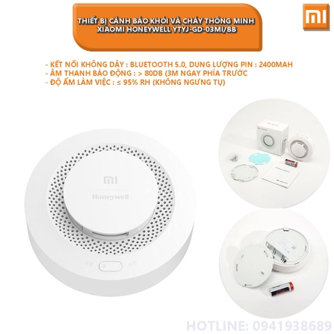 Thiết bị cảnh báo khói và cháy thông minh Xiaomi Honeywell YTYJ-GD-03MI/BB