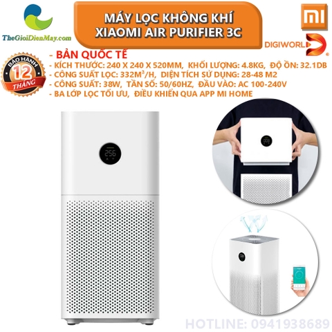 [Bản quốc tế] Máy lọc không khí Xiaomi Air Purifier 3C